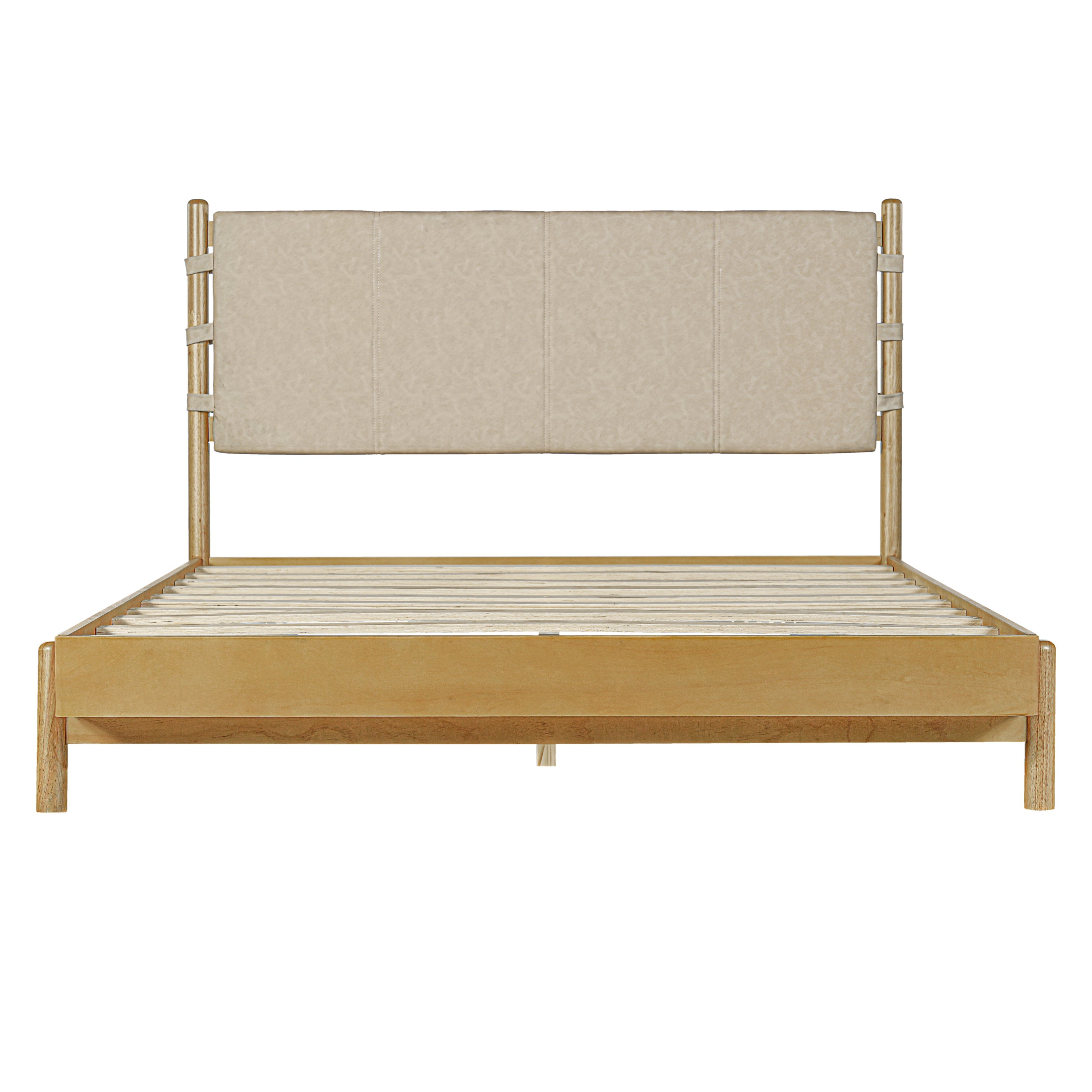 Modern Queen Bed Frame Set with 2 Nightstands