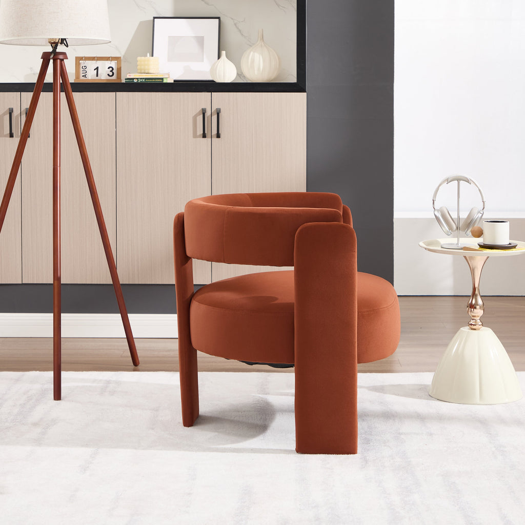 Mid-Century Velvet Comfy Single Sofa Accent Chair