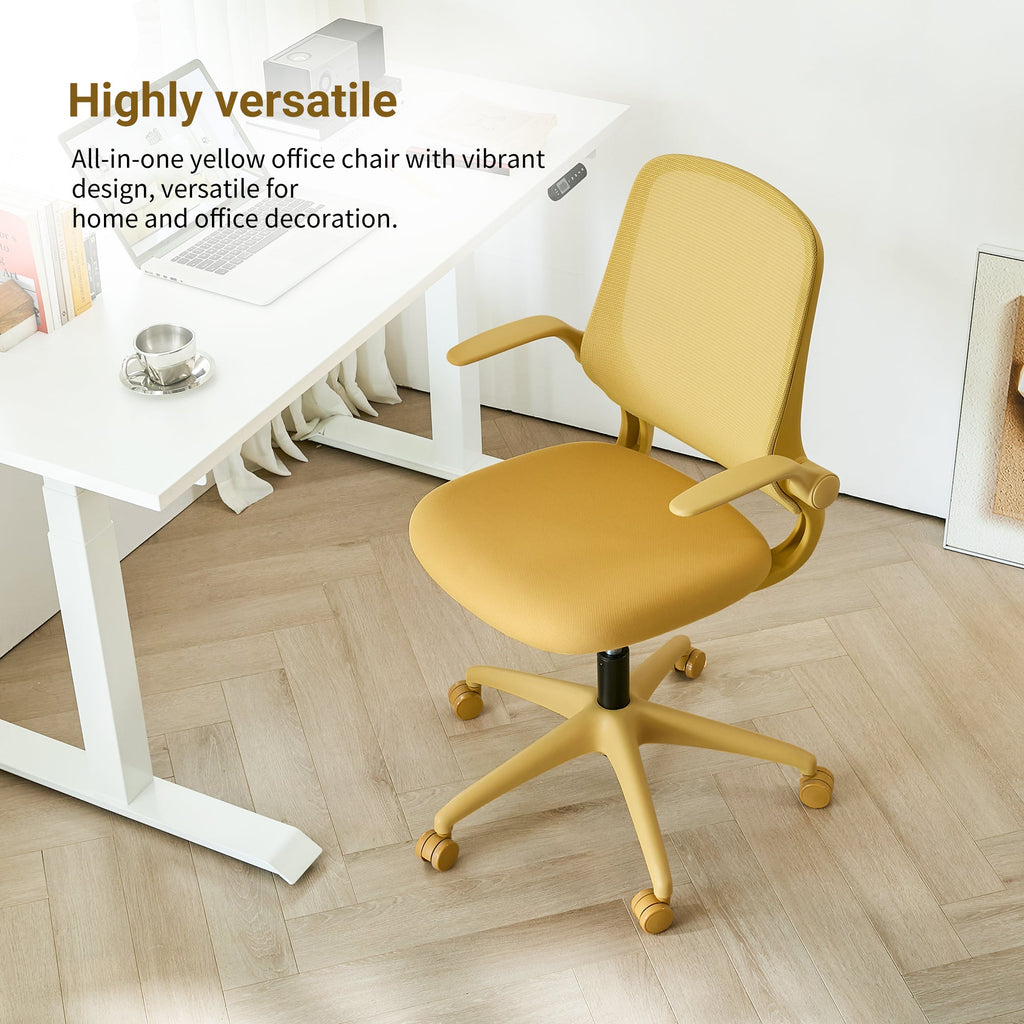 Colorful Ergonomic Office Chair with Flip-Up Armrests