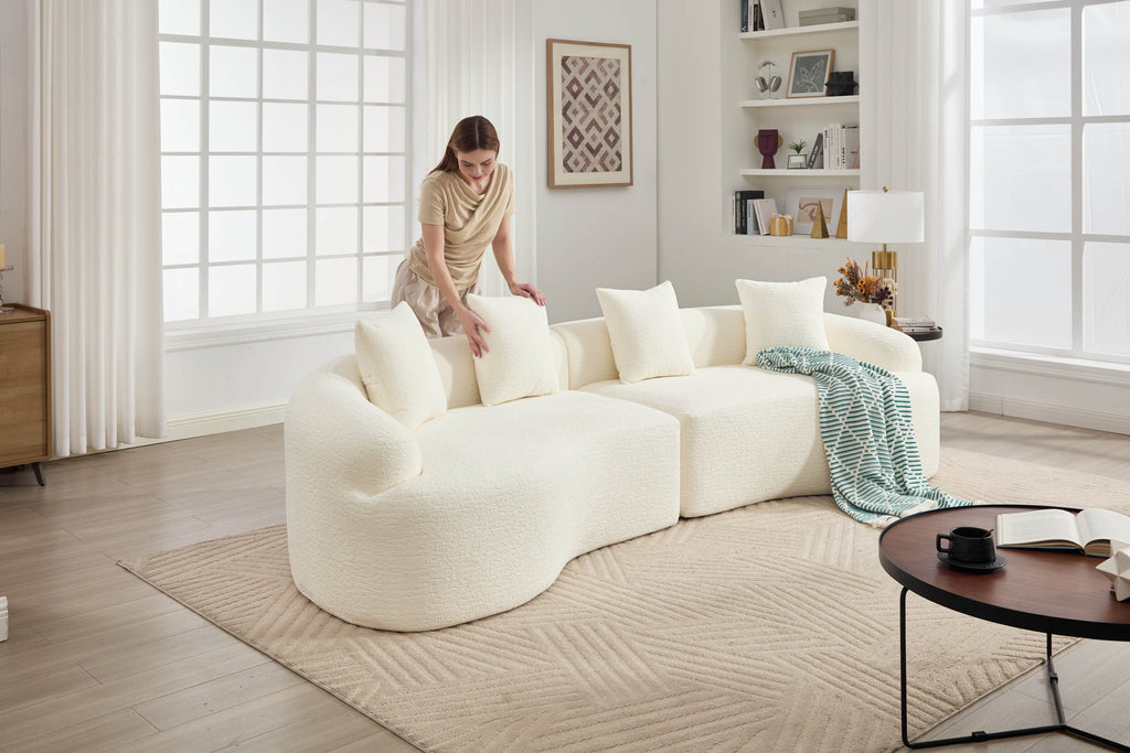 30D High-Density Sponge Sectional Couch for Living Room