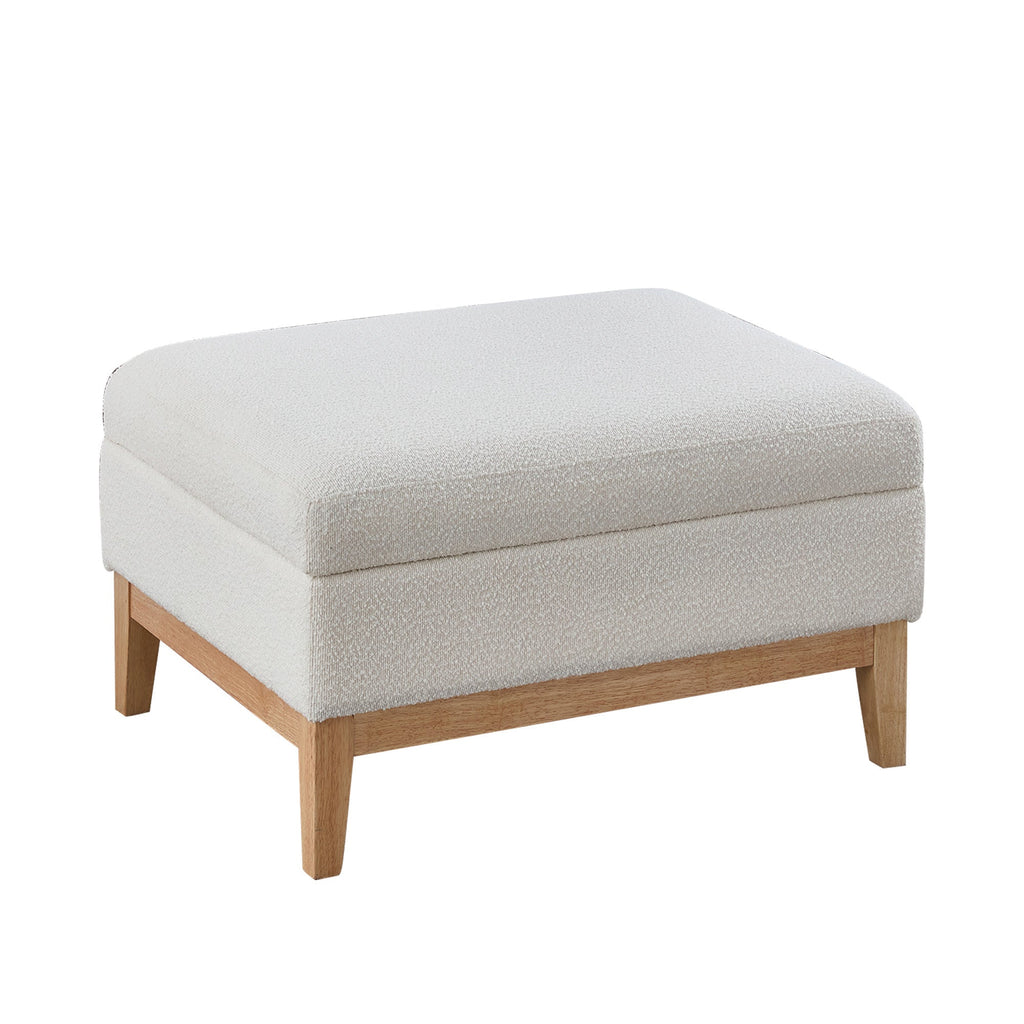 33.86'W Upholstered Wood Base Storage Ottoman