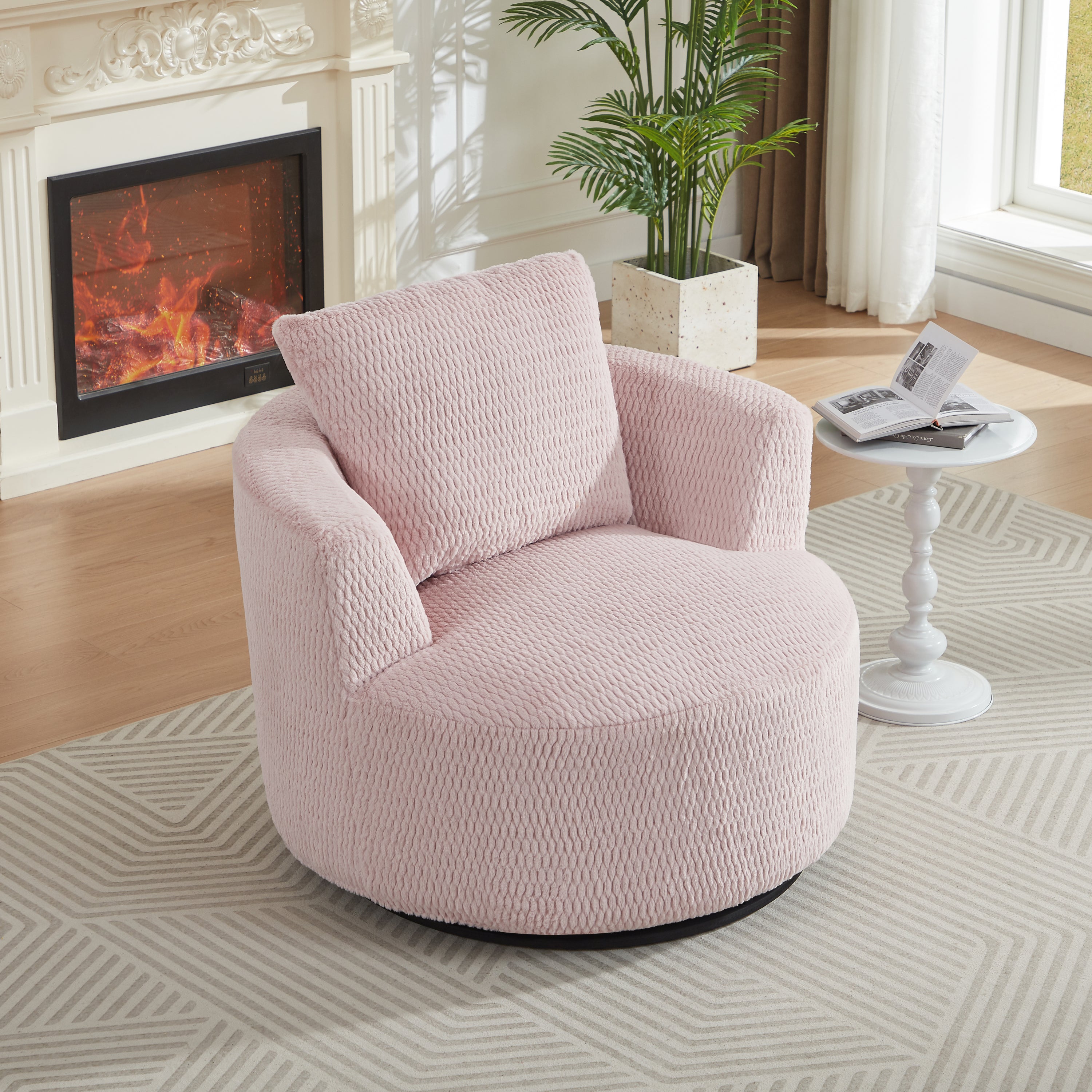 360° Swivel Compressible Accent Chair