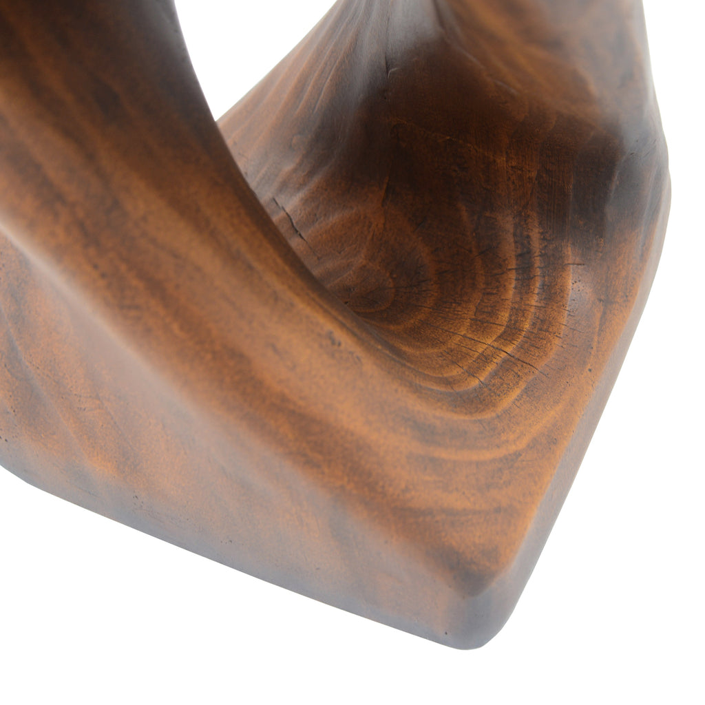 Twist Shape Side Table with Wood-like Texture