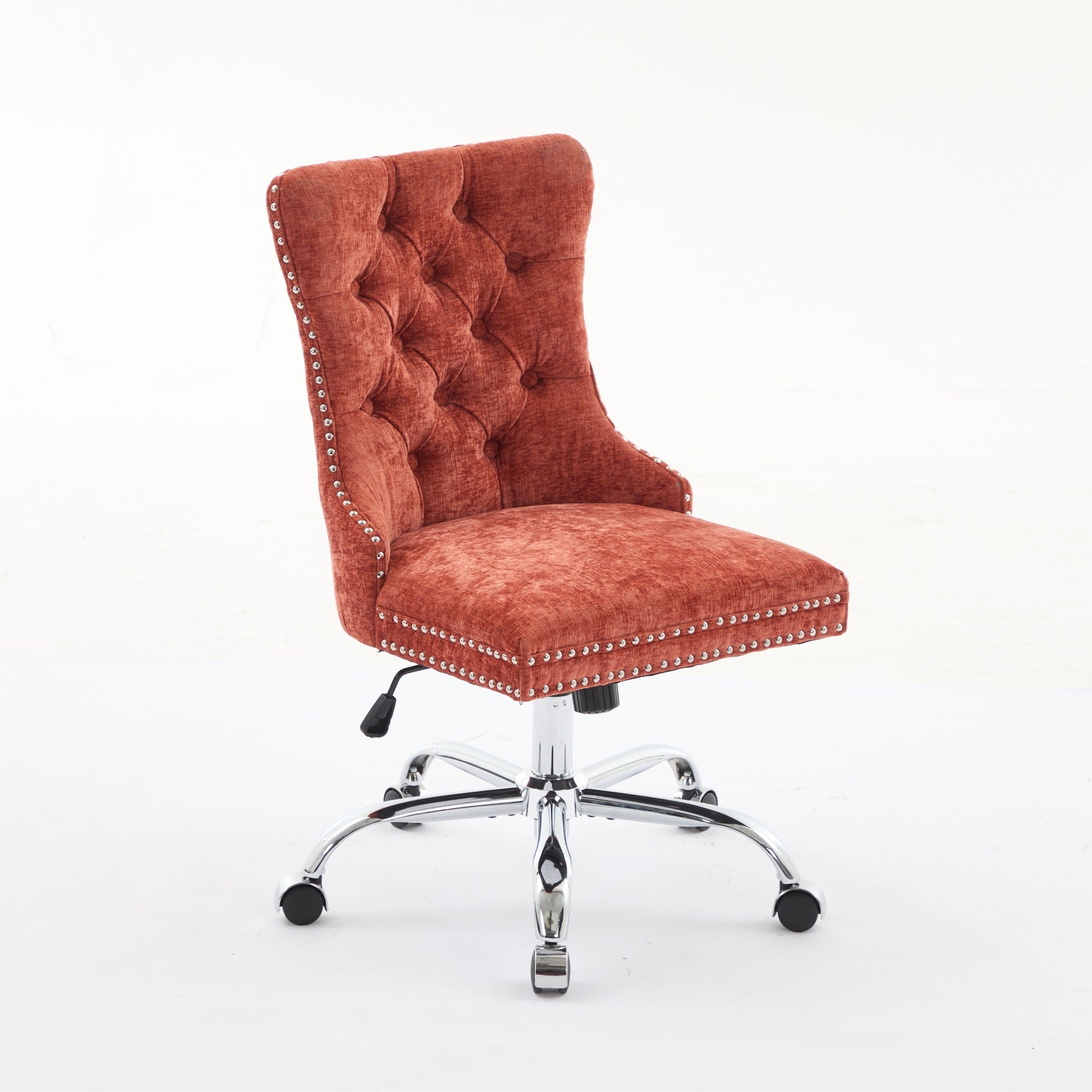 Modern Chenille Upholstered Tufted Button Home Office Chair