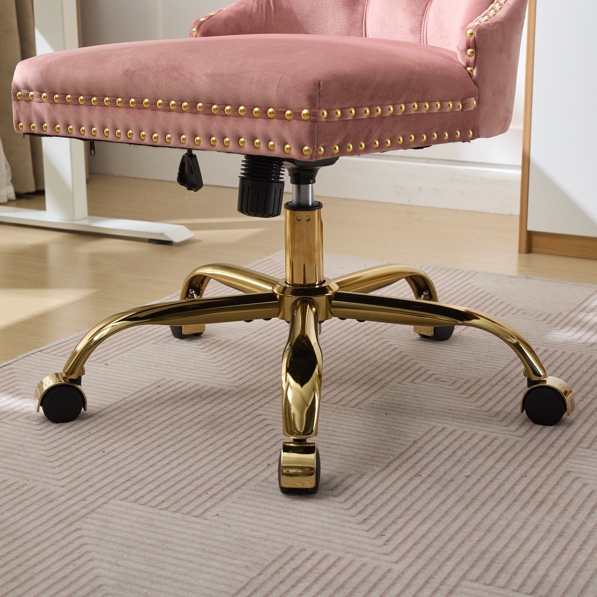 Modern Velvet Upholstered Tufted Button Home Office Chair