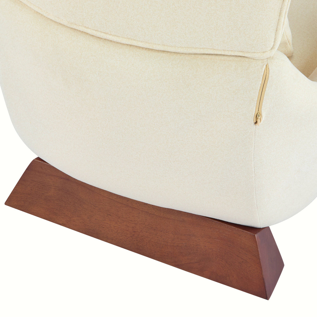 Modern Brown Polyester Accent Chair with Pet/Storage Space
