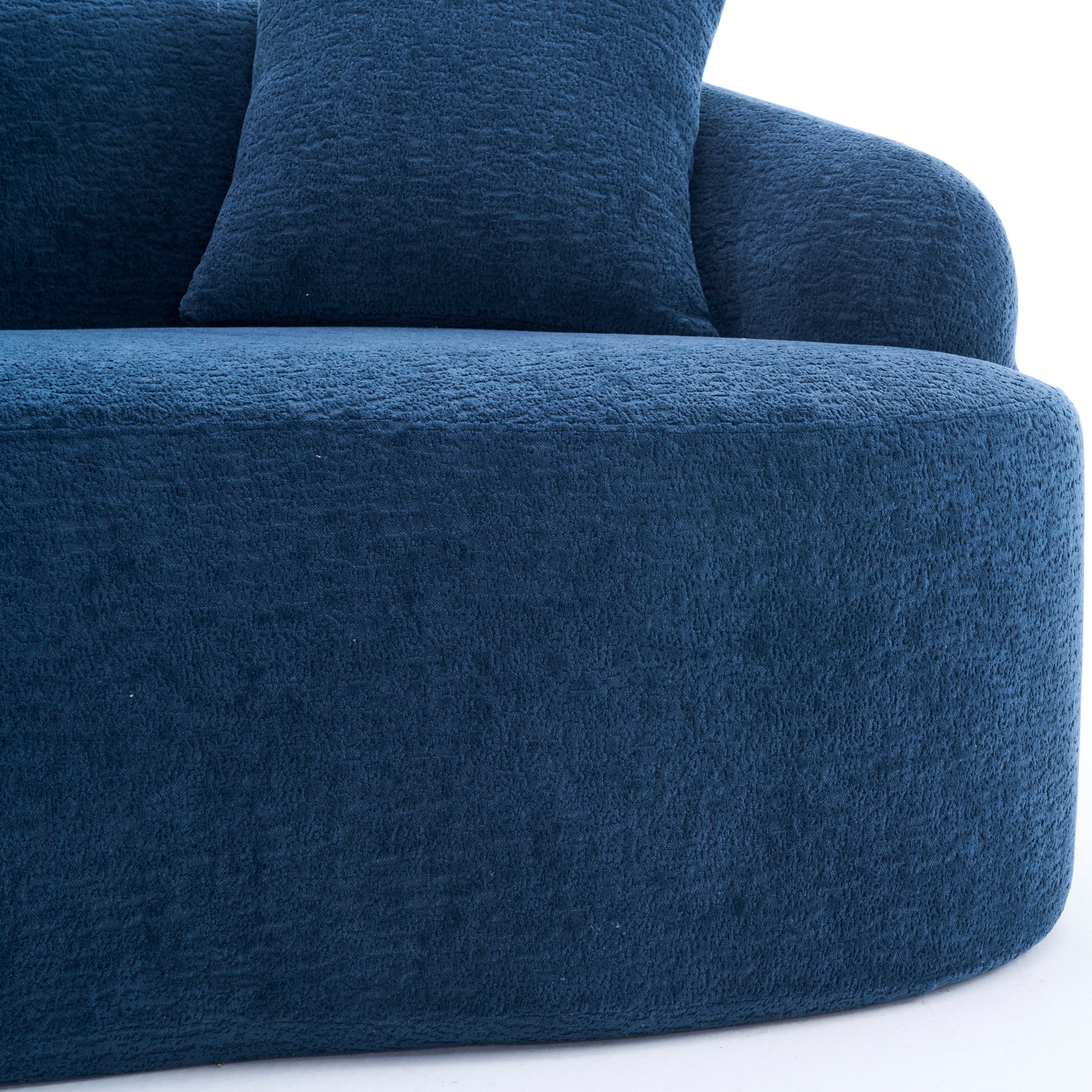 Boneless L-Shape Sectional Sofa with Curved Chaise