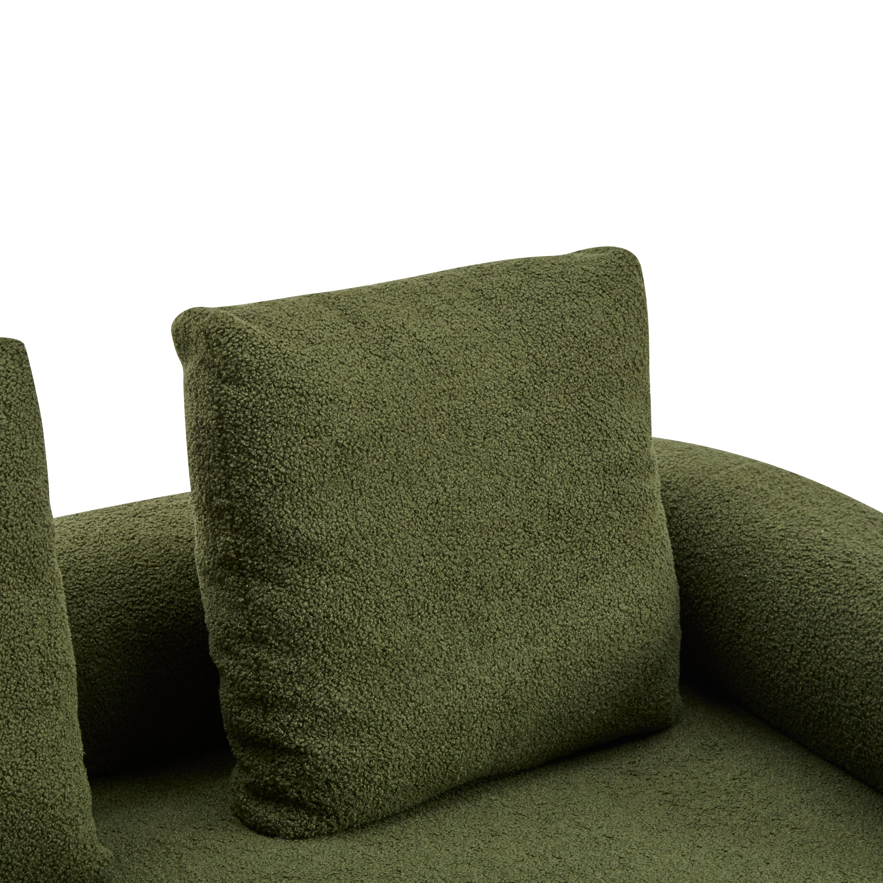 78' Modern Upholstered Sofa with 3 Plush Pillows