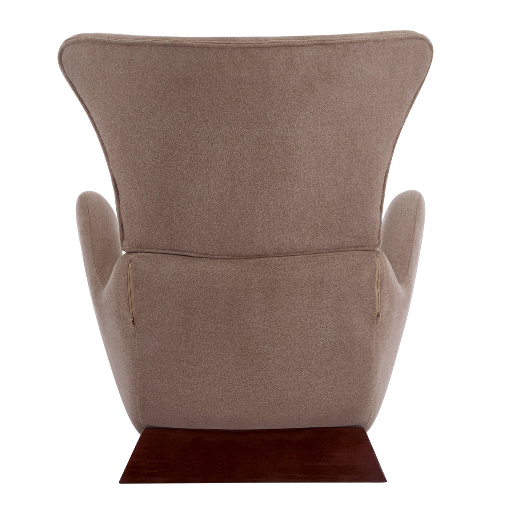 Modern Brown Polyester Accent Chair with Pet/Storage Space