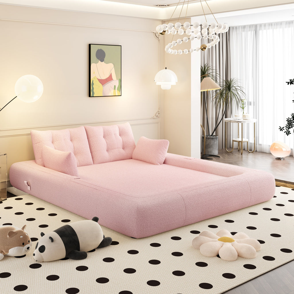 78.7 ' Multi-Functional Teddy Foldable Sofa Bed
