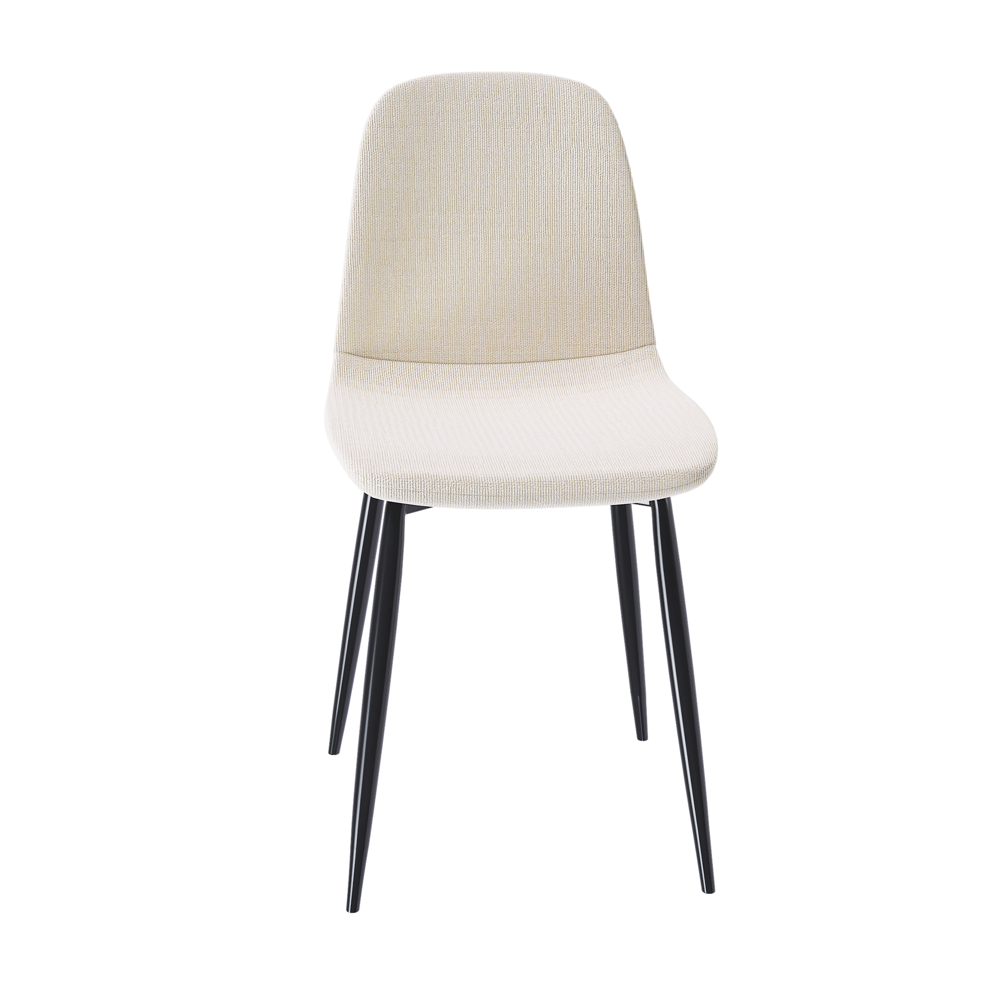 Modern Knit Fabric Dining Chairs with Iron Legs (Set of 4)