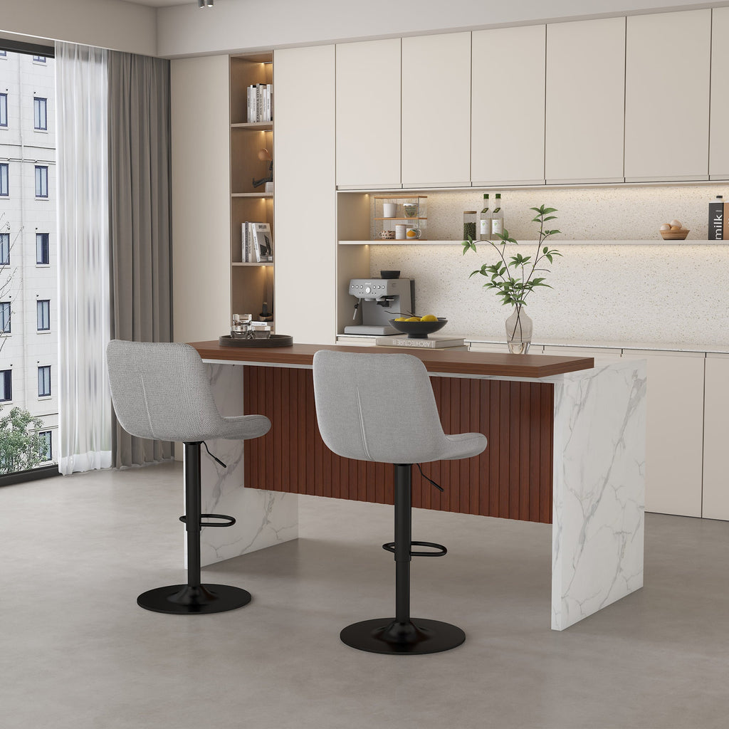 Swivel Bar Stools with Adjustable Height (Set of 2)