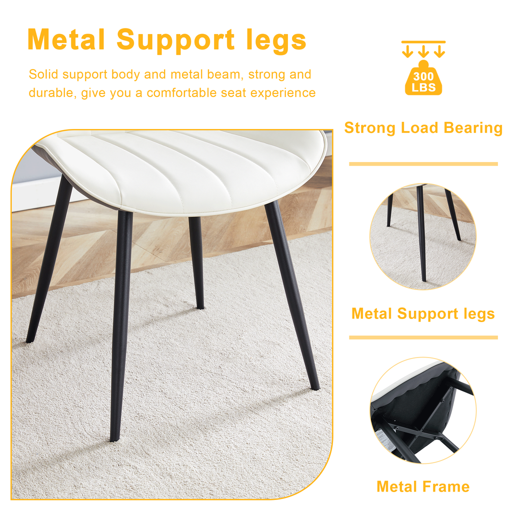 4Pcs Modern Minimalist Dining Chair Set