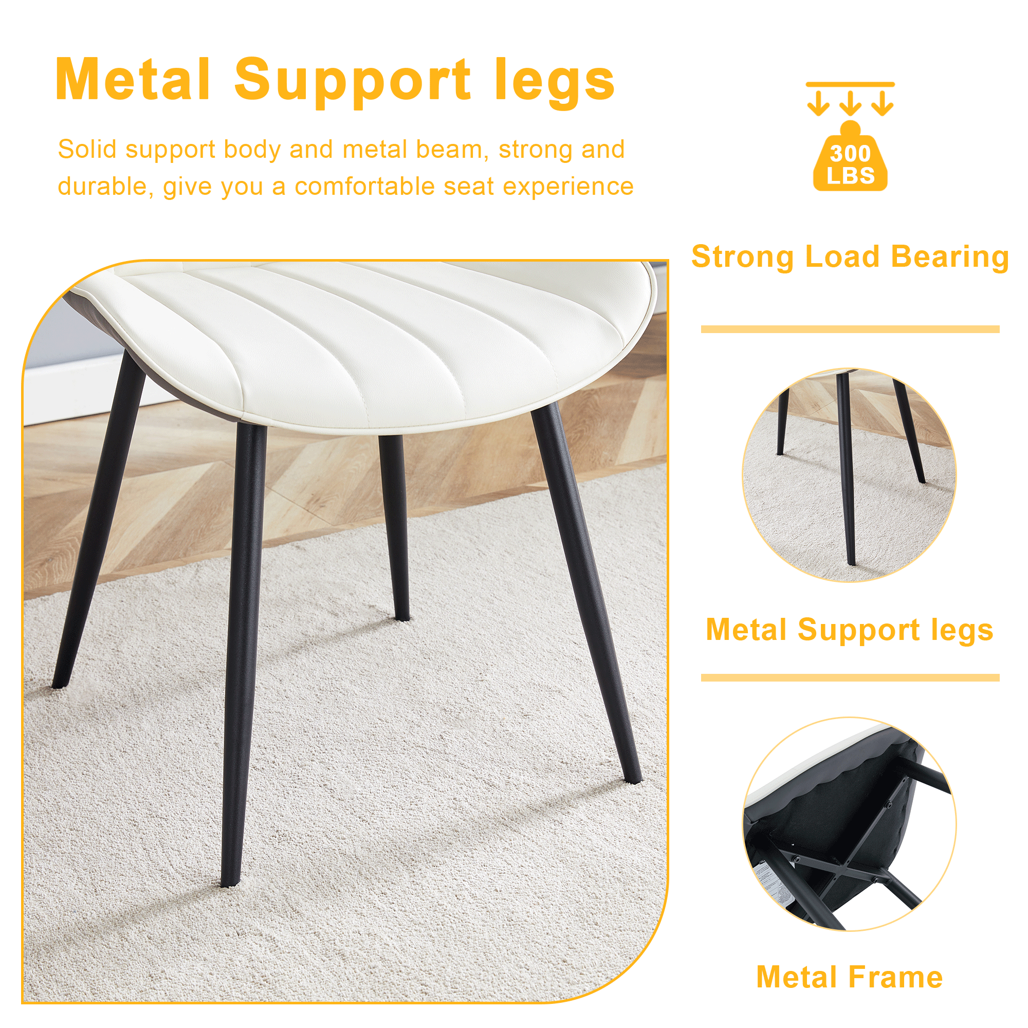4Pcs Modern Minimalist Dining Chair Set