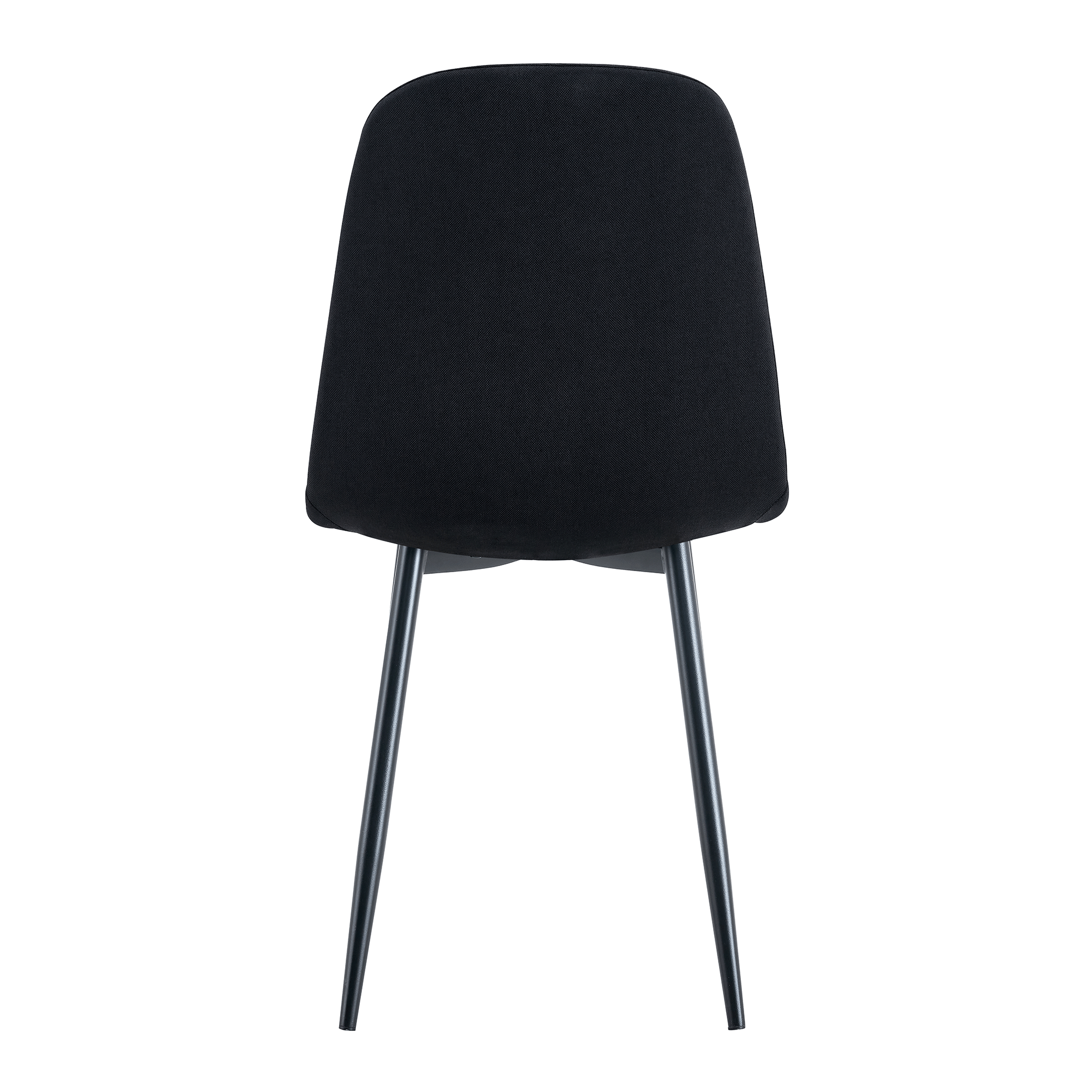Luxury Simple Chair Black Linen Dining Chair  (Set of 4)
