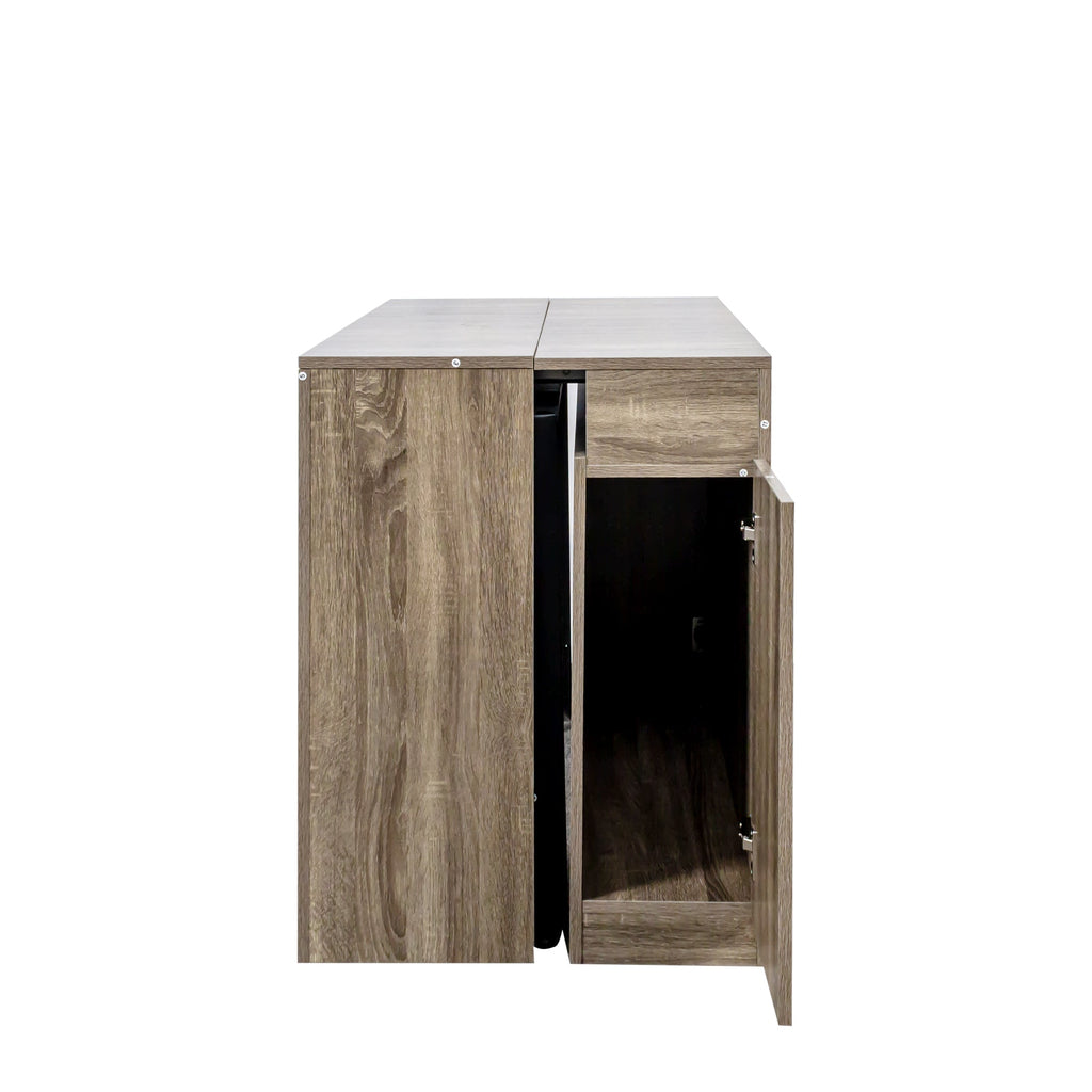 Modern Multifunctional Extendable Dining Table with Outlet