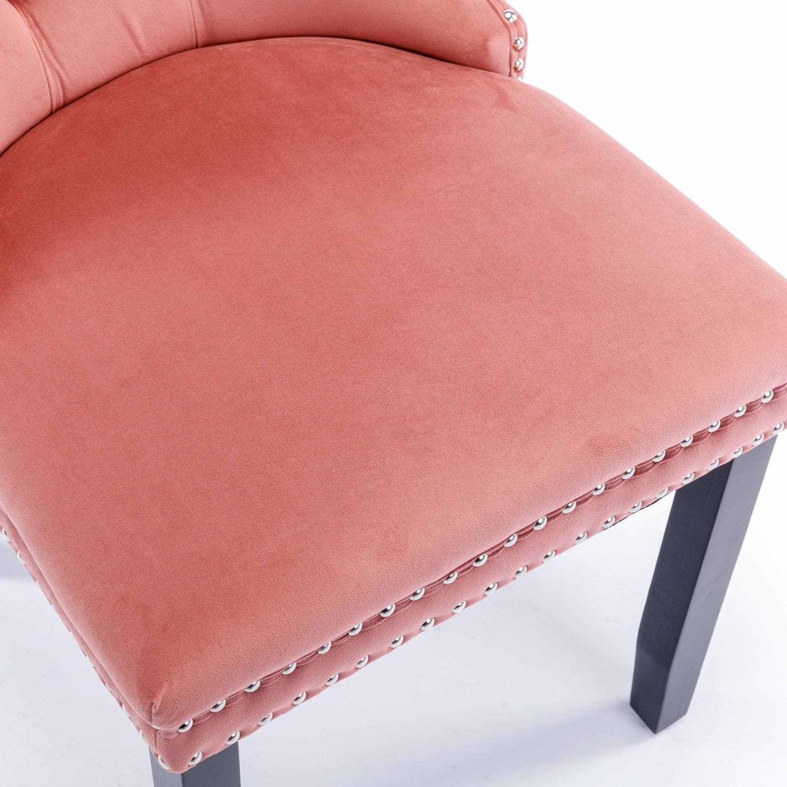 Modern High-end Tufted Solid Wood Velvet Dining Chair(Set of 2)