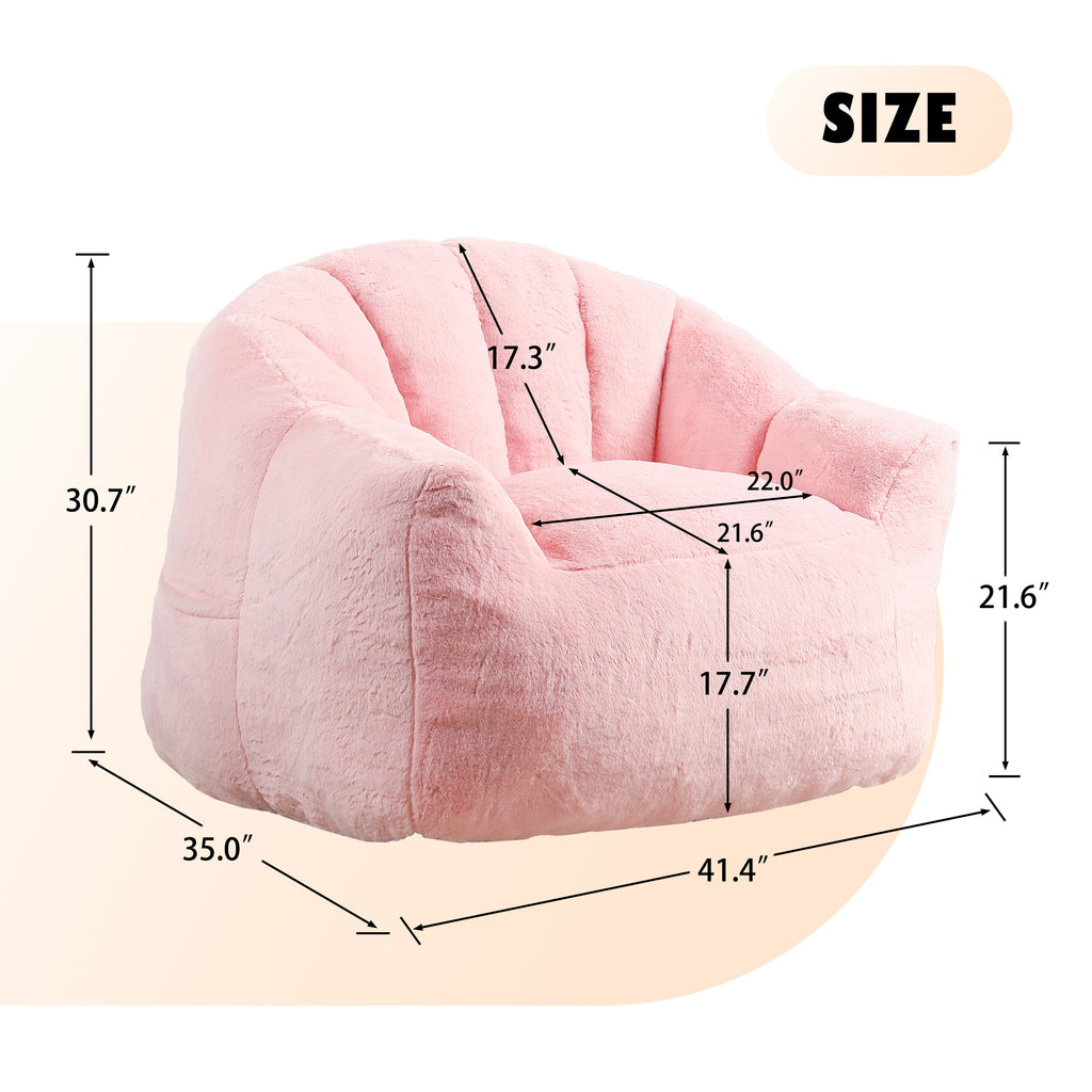 Bean Bag Sofa Chair with Armrests Stuffed