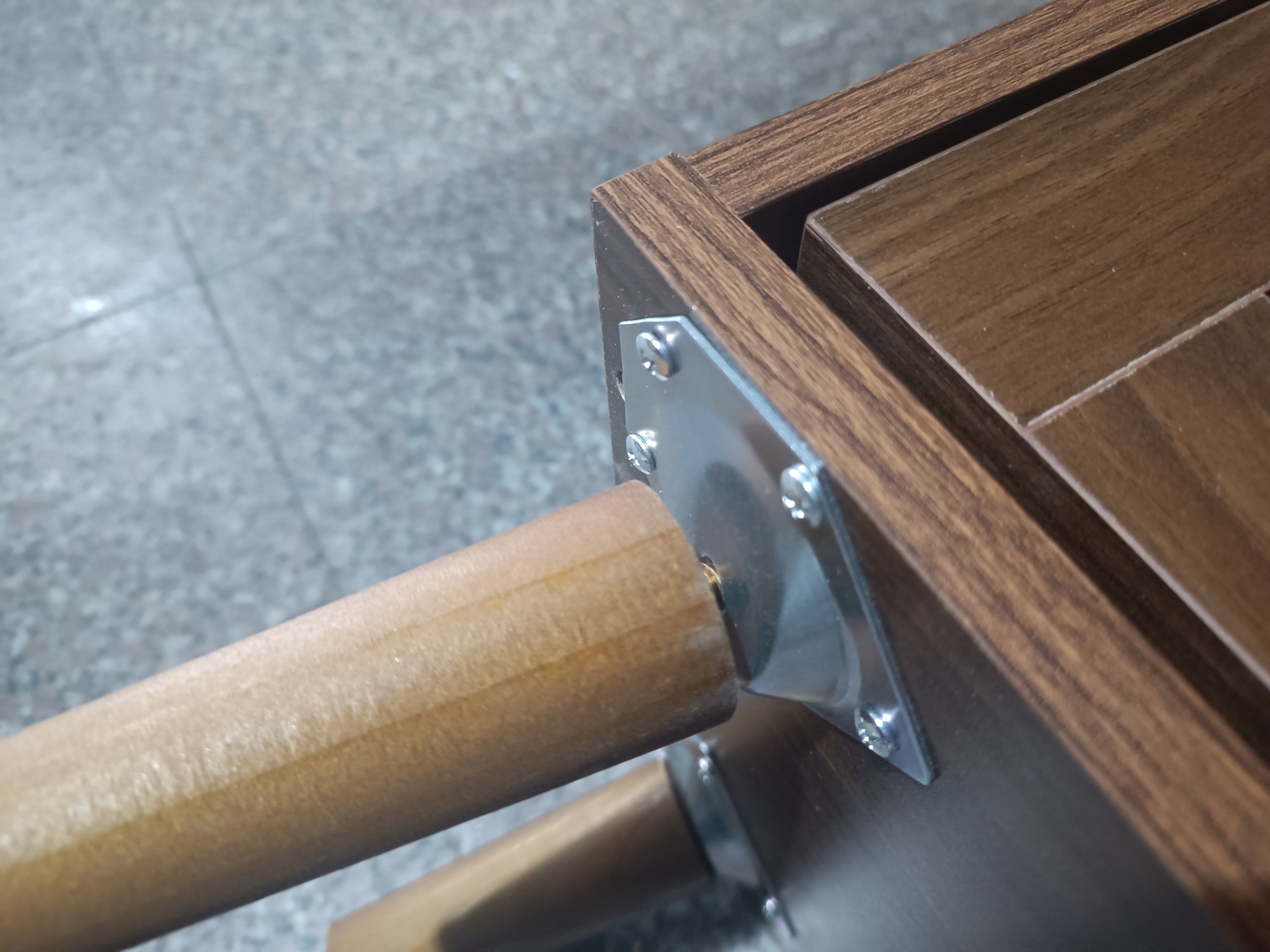 Medieval Modern Walnut Shoe Cabinet with 2 Flip Drawers