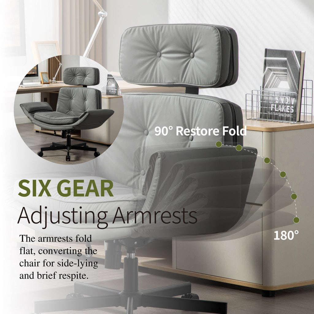 Pet Friendly Criss Cross Chair Swivel Task Office Chairs with Wide Seat