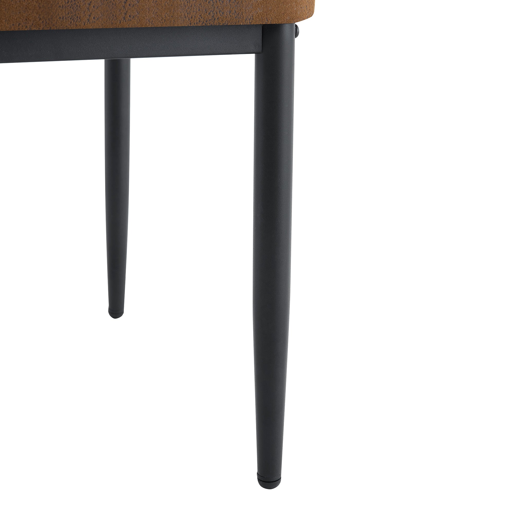 Brown Black Dining Chairs with Shell (Set of 4)