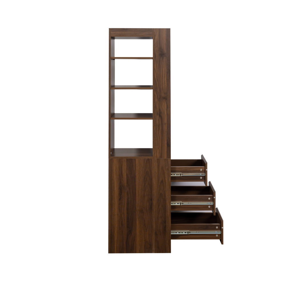 70.87' H Modern Wooden Tall Bookshelf Bookcase