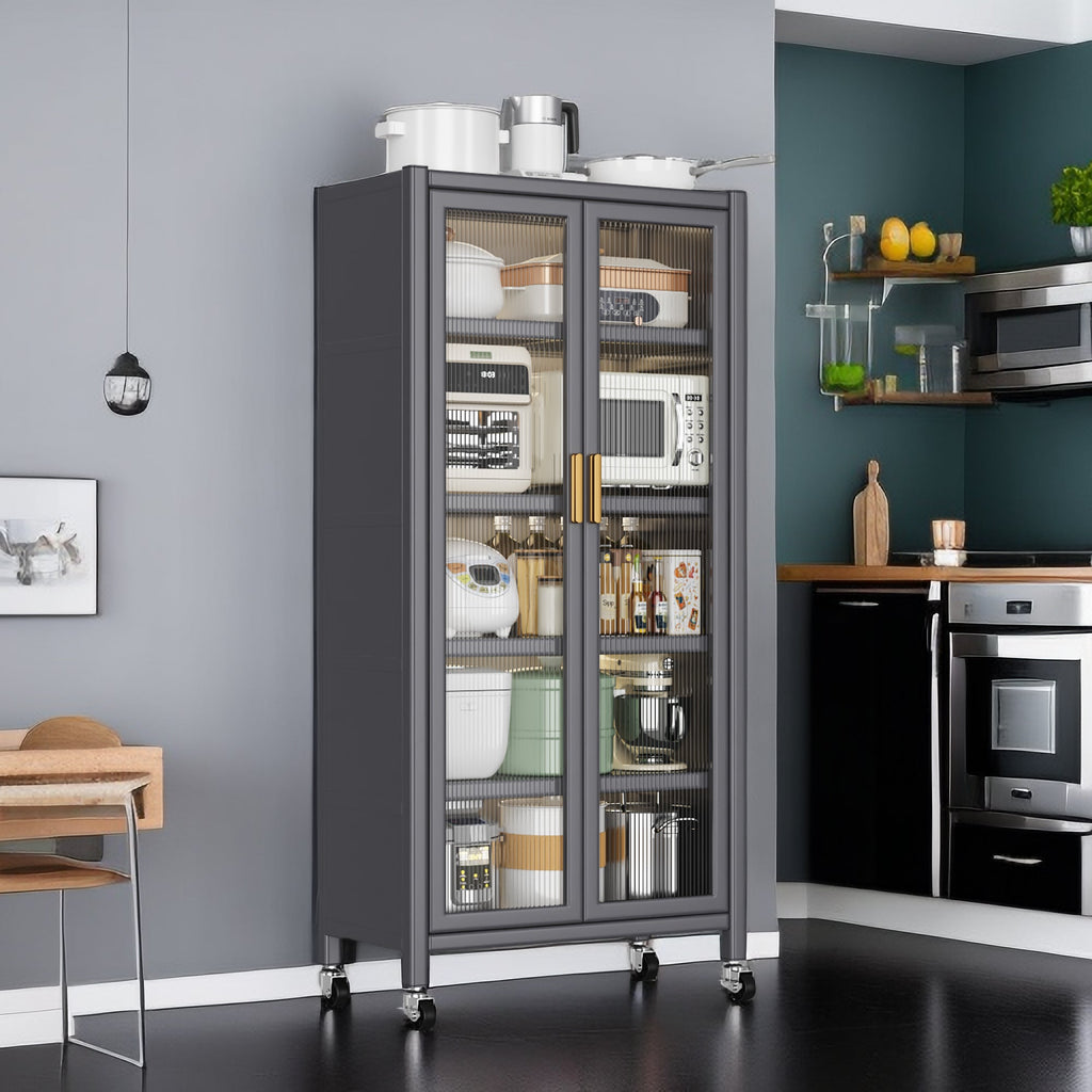 Open-door Kitchen Shelving Storage Cabinets