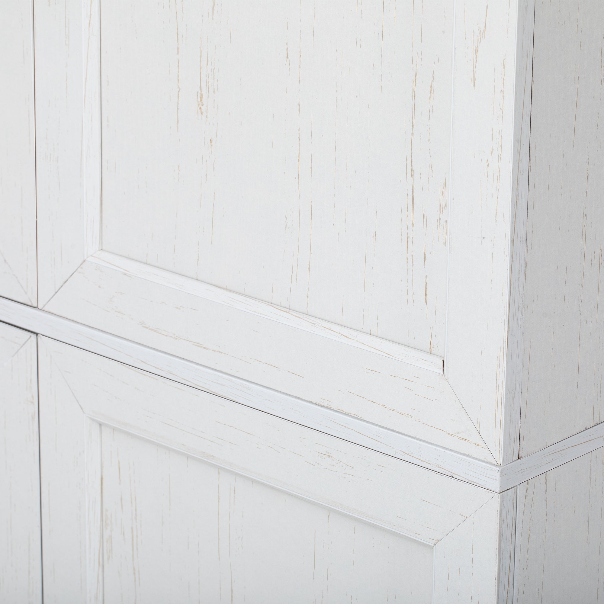 78" Tall Farmhouse Kitchen Pantry Cabinet with Shelves Drawer Wine Rack
