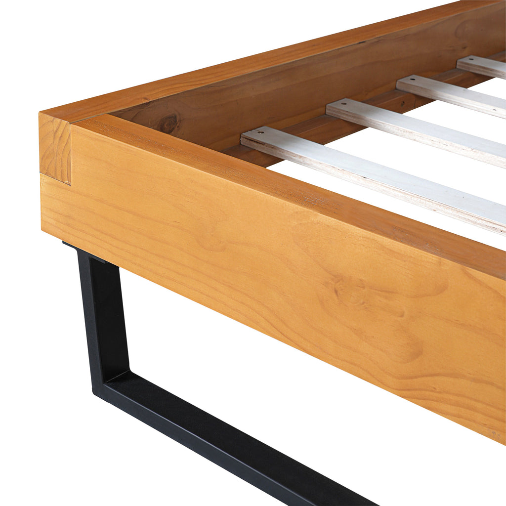 Natural Pine Wood Queen/King Size Bed Frame