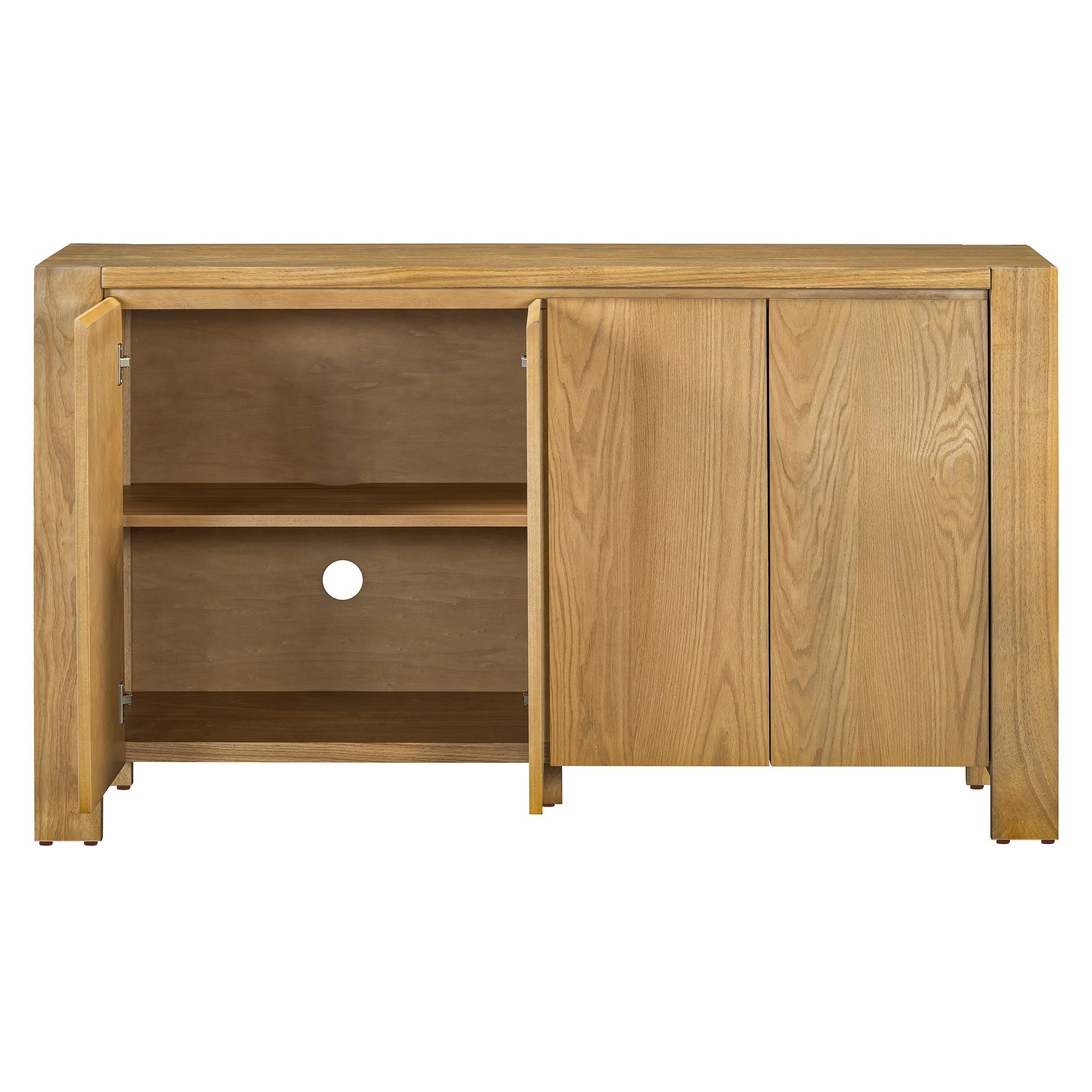 4-Door Retro Wood Buffet Cabinet with Storage