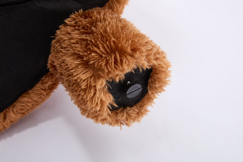 Fur/Teddy Fabric Armless Accent Chair with Curved Backrest