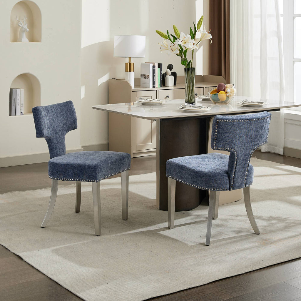 Mid Century Modern Dining Chairs  (Set of 2)