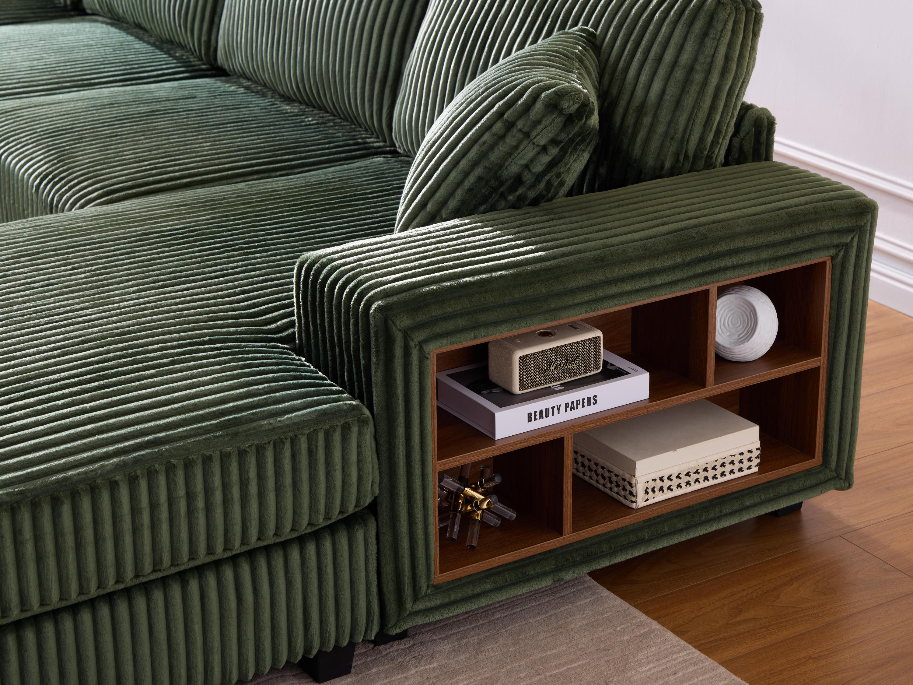 Convertible Sleeper Sectional Sofa with Storage