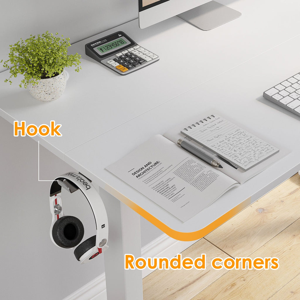 Electric Adjustable Height Sit Stand Home Office Desk with Splice Board