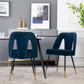 Modern Velvet Upholstered Dining Chair (Set of 2)