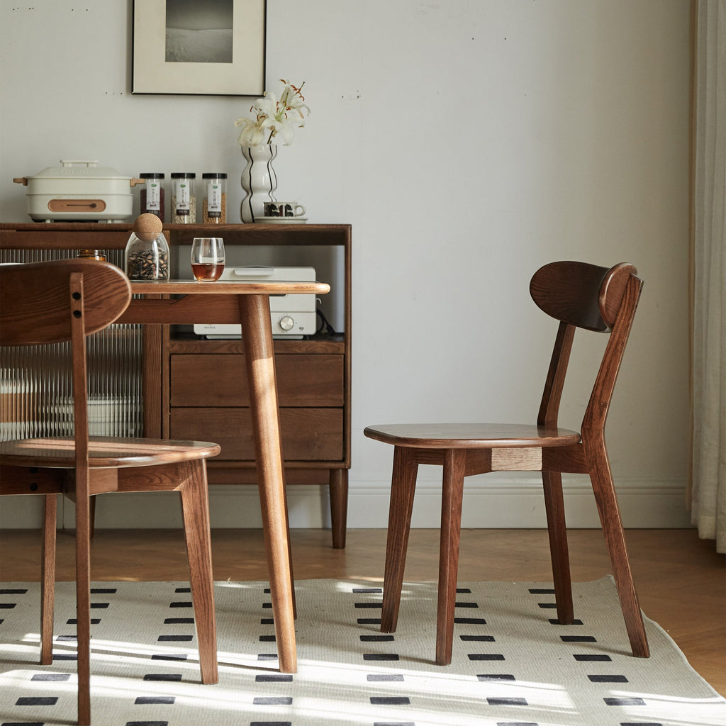 2Pcs FAS Grade Walnut Color Dining Room Chair