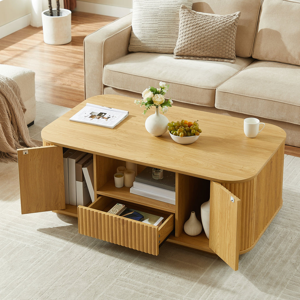46.5' Modern Luxury Oval Coffee Table