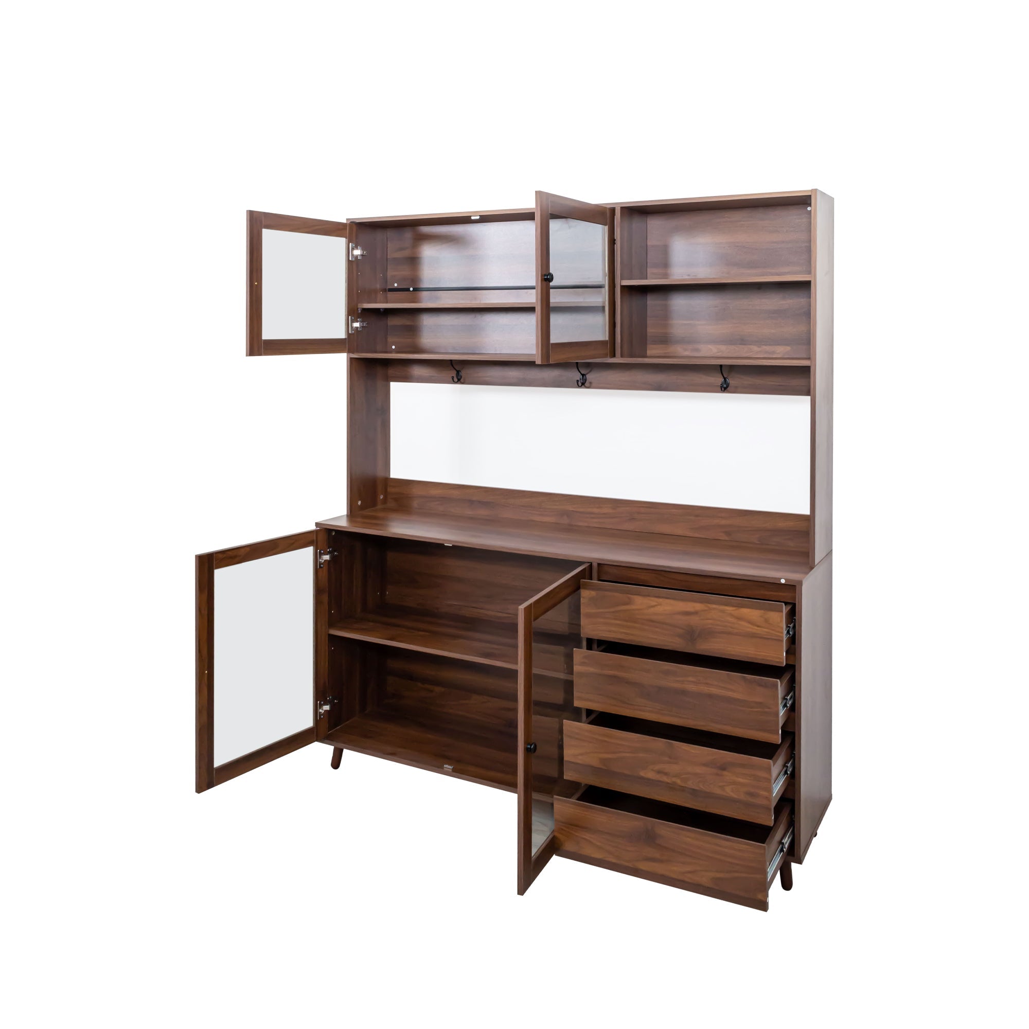63' W Large Kitchen Hutch Cabinet