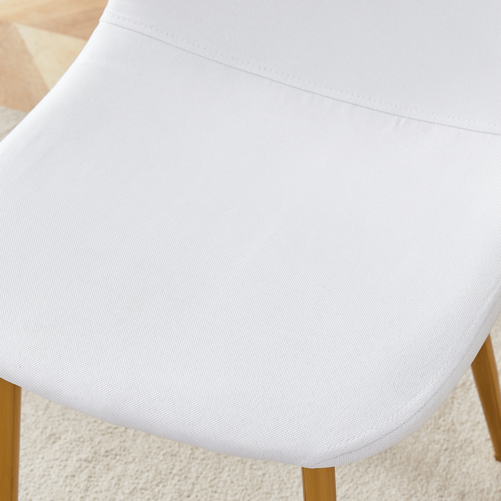 Luxury Simple Chair Black Linen Dining Chair  (Set of 4)