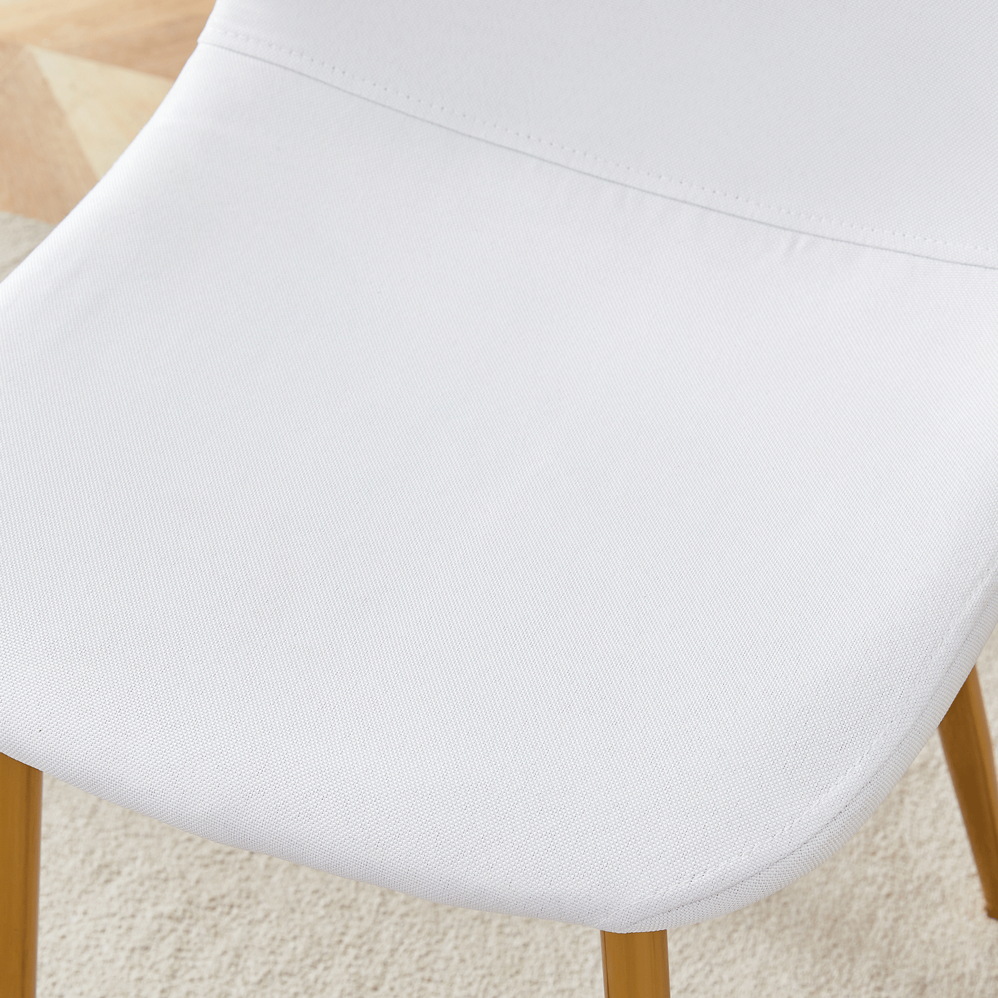 Luxury Simple Chair Black Linen Dining Chair  (Set of 4)