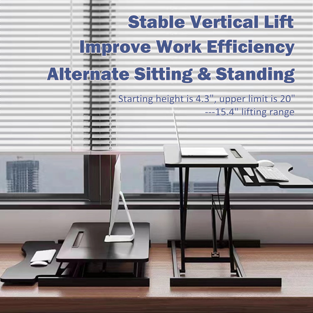 32 Inch Desk Converter Height Adjustable Sit to Stand Rise