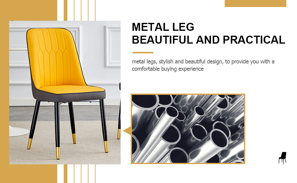 Modern PU Artificial Leather Dining Chairs (Set of 4)