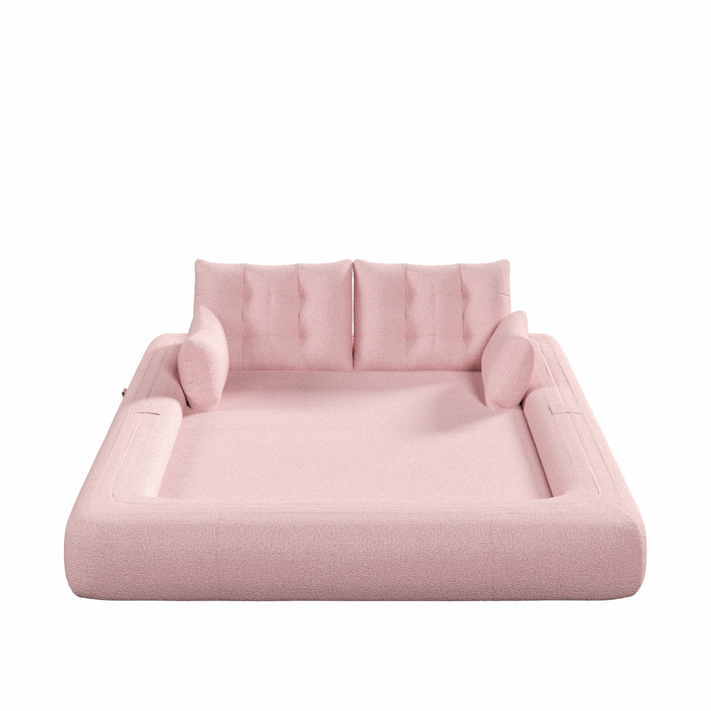 78.7 ' Multi-Functional Teddy Foldable Sofa Bed