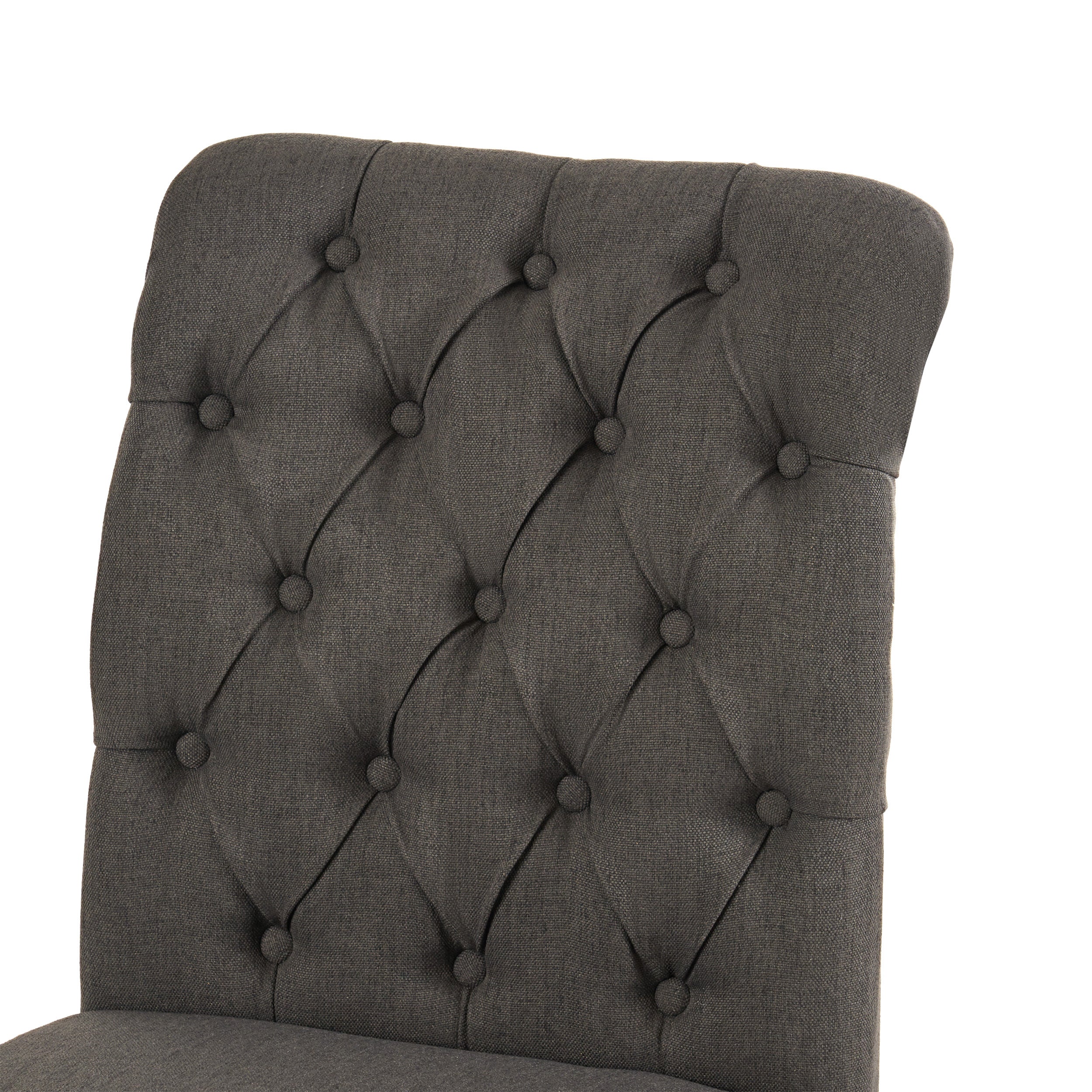 Tuft Dining Rolltop Chairs with Button Tufted Backrest (Set of 2)