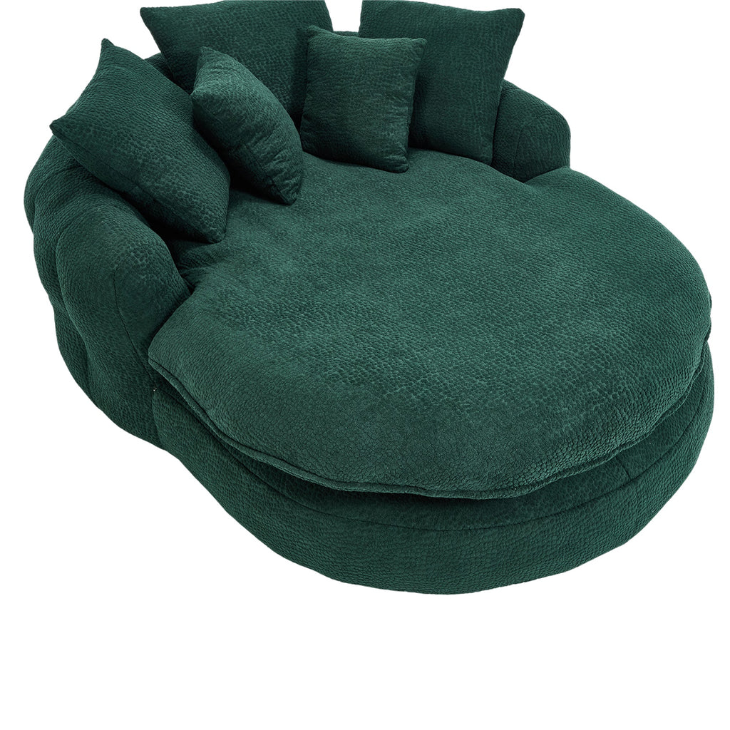 Oversized Oval Upholstered Bean Bag Sofa
