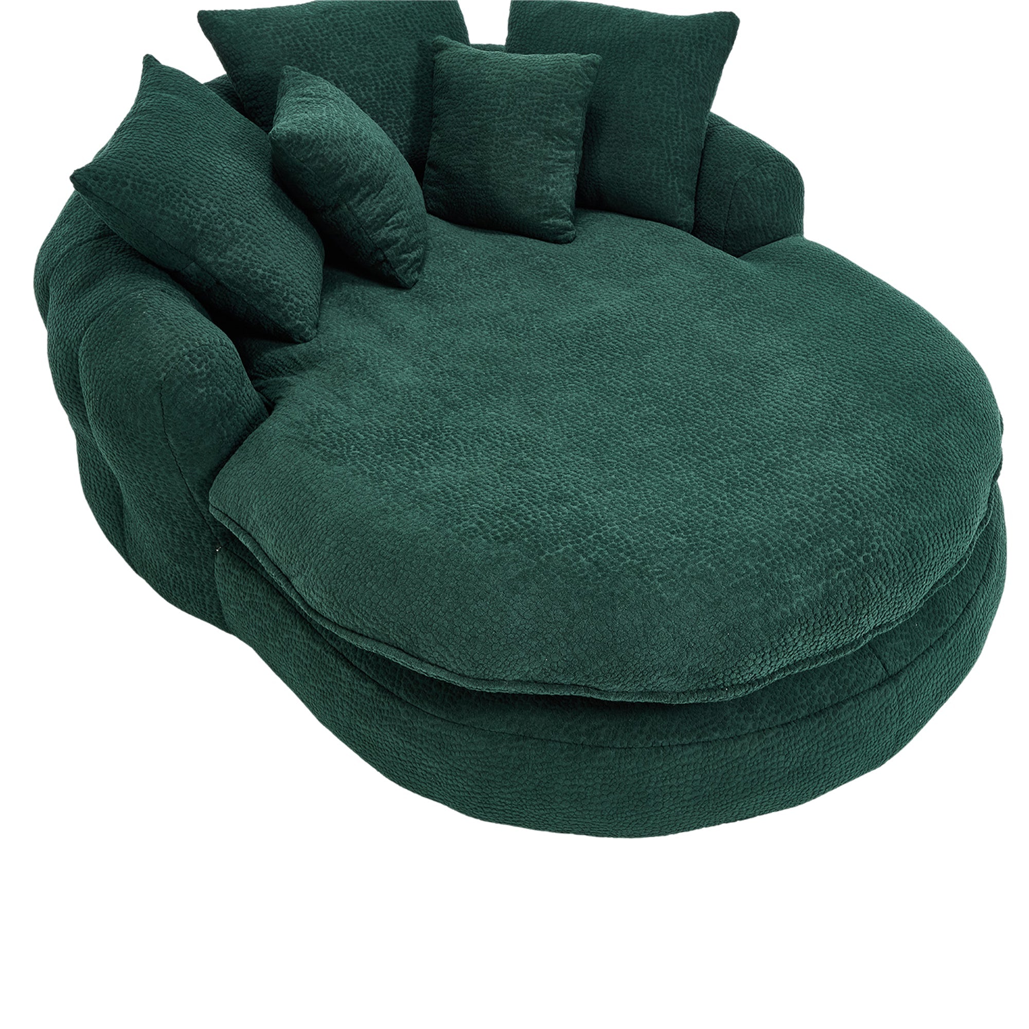 Oversized Oval Upholstered Bean Bag Sofa