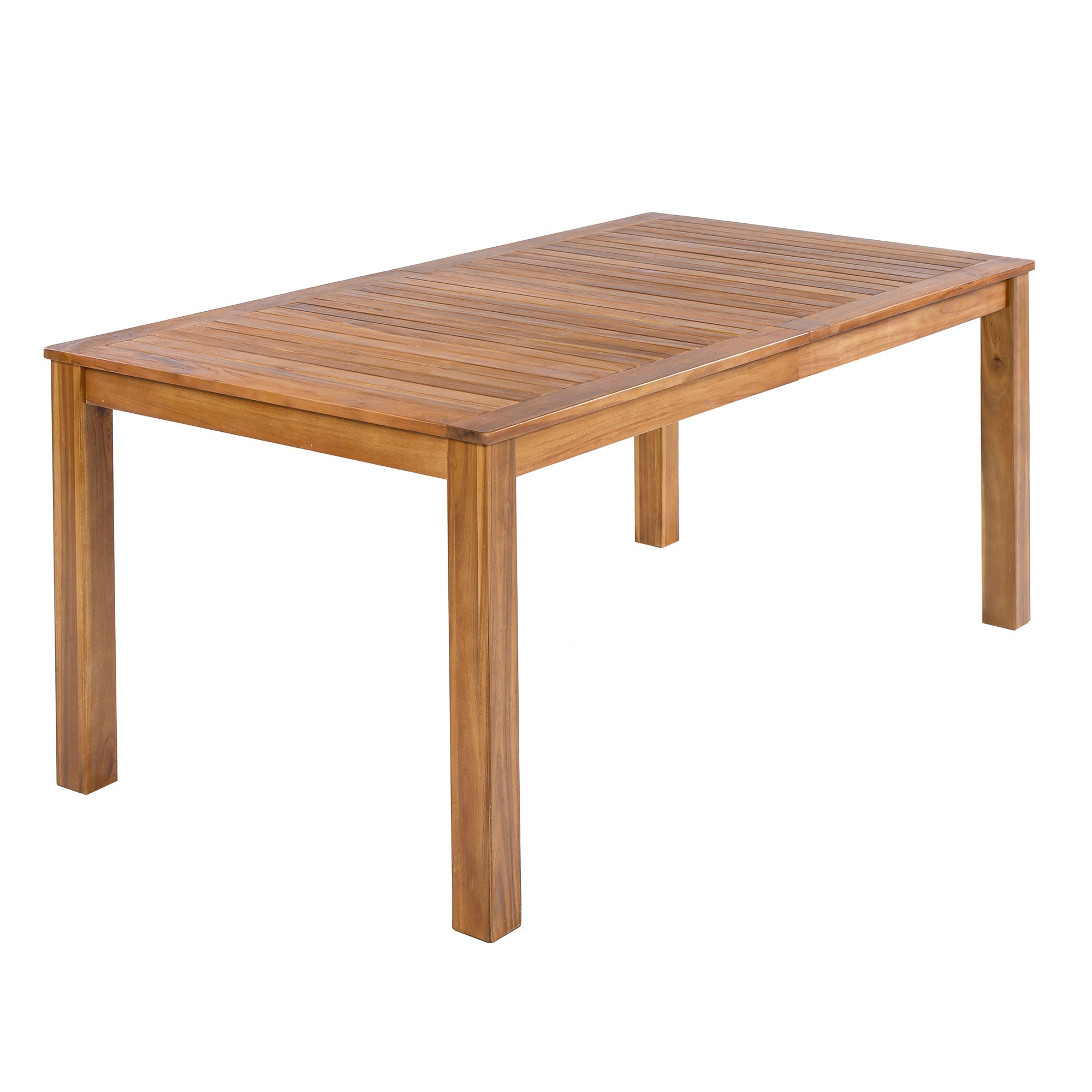 Natural Patio Wooden Dining Table Set for Poolside, Backyard, Garden (5/7 Pcs)