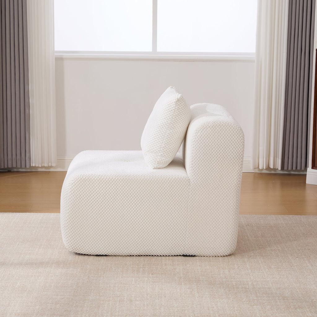 31' Modular Cloud Boneless Accent Chair with Ottoman Set