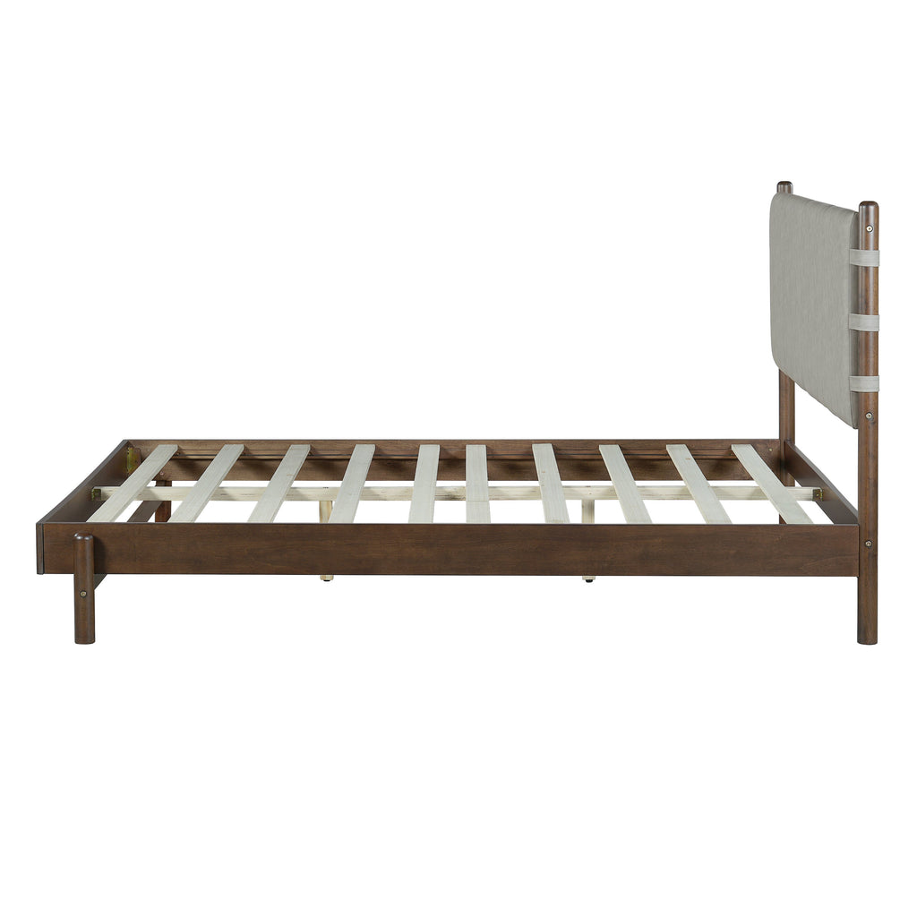 Modern Queen Bed Frame Set with 2 Nightstands