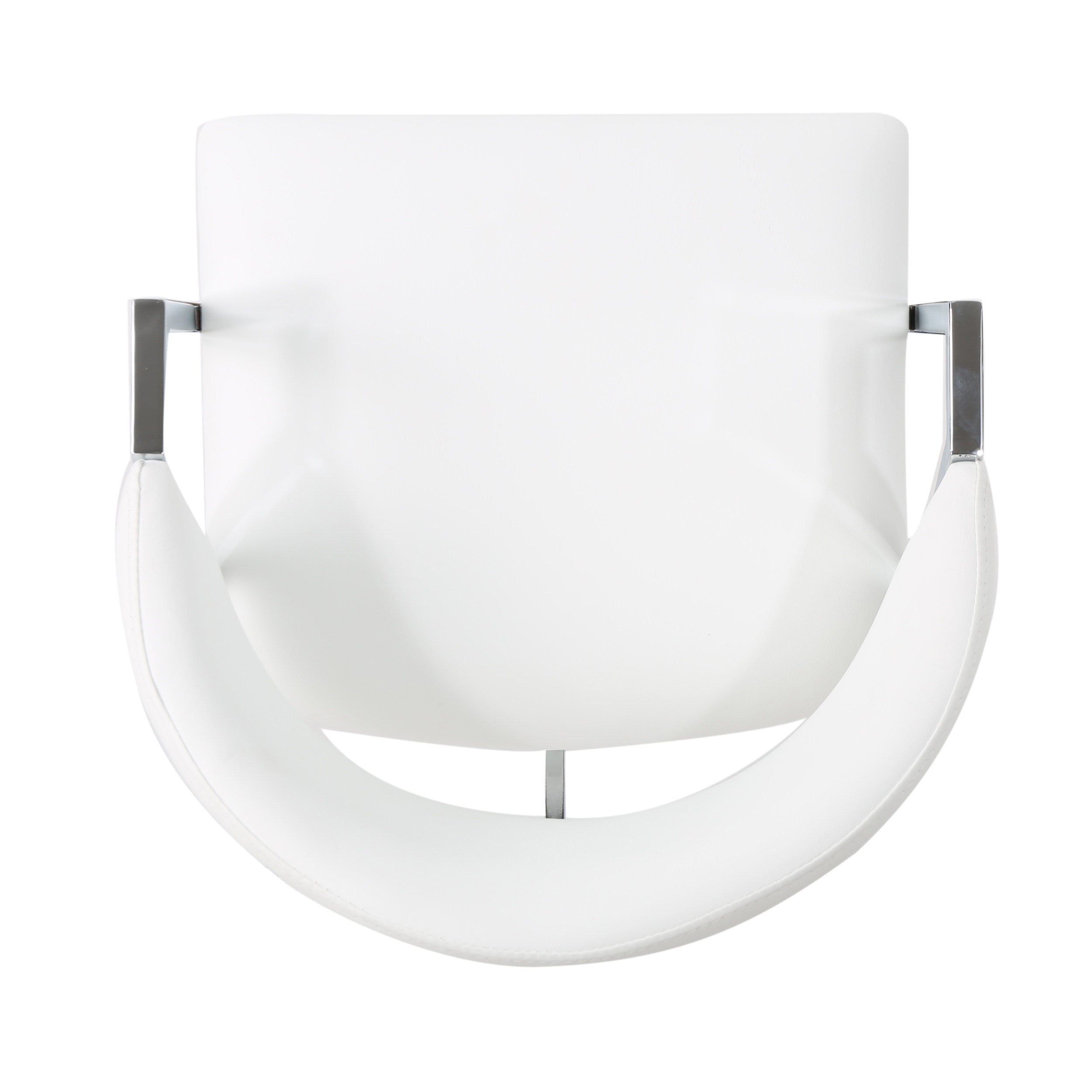 Modern PU Bar Stools with Low Back and Arms (Set of 2)
